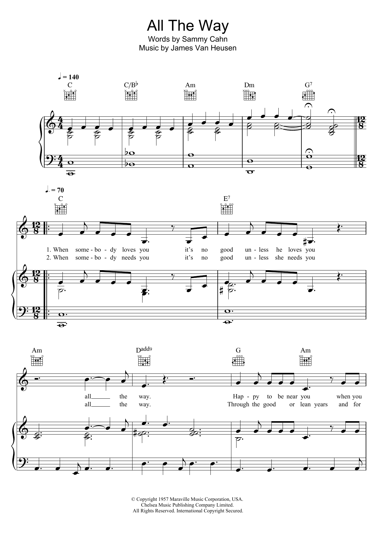 Download Bob Dylan All The Way Sheet Music
