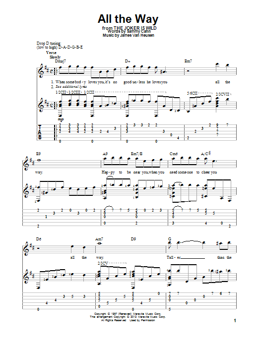 Download Frank Sinatra All The Way Sheet Music