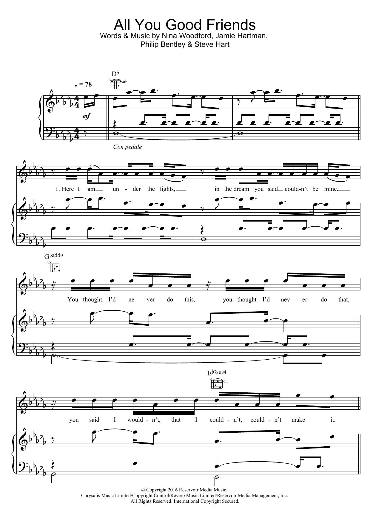 Download Kevin Simm All You Good Friends Sheet Music