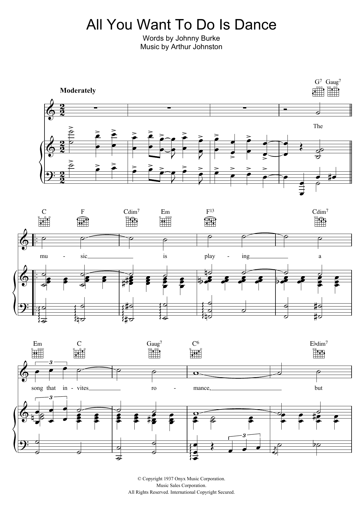 Download Bing Crosby All You Want To Do Is Dance Sheet Music
