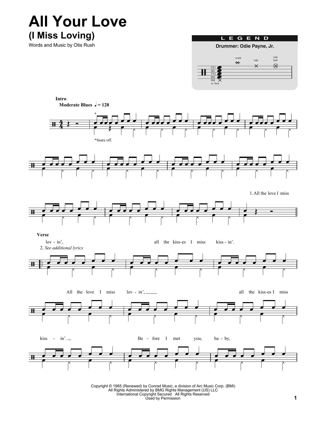 Download Eric Clapton All Your Love (I Miss Loving) Sheet Music