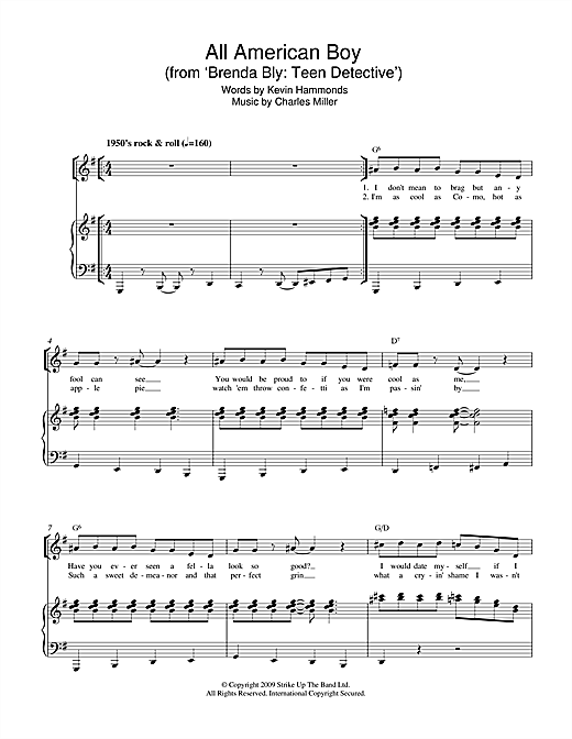 Download Charles Miller & Kevin Hammonds All American Boy (from Brenda Bly: Teen Sheet Music