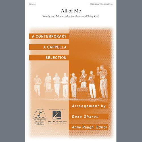 Download John Legend All Of Me (arr. Deke Sharon) Sheet Music and Printable PDF Score for TTBB Choir