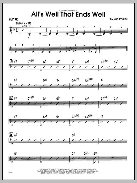 Download Phelps All's Well That Ends Well - Guitar Sheet Music