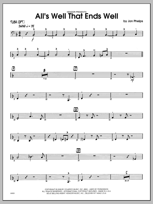Download Phelps All's Well That Ends Well - Tuba Sheet Music