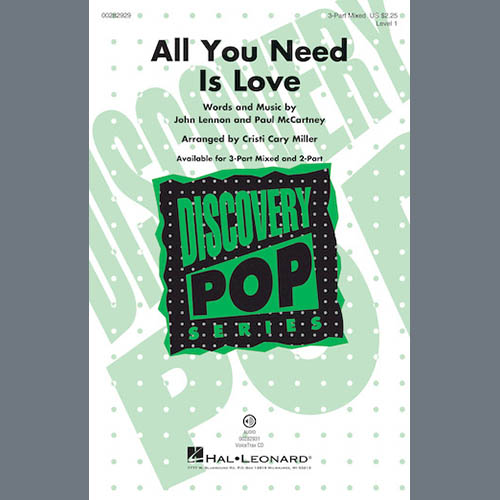 Download or print The Beatles All You Need Is Love (arr. Cristi Cari Miller) Sheet Music Printable PDF 10-page score for Pop / arranged 2-Part Choir SKU: 403874.