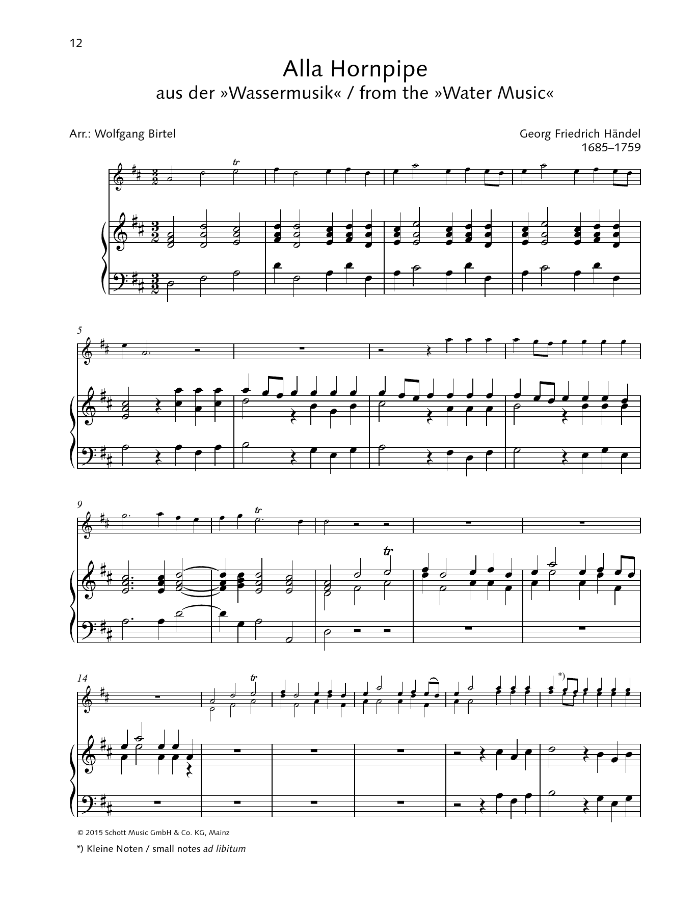 Download George Frideric Handel Alla Hornpipe Sheet Music