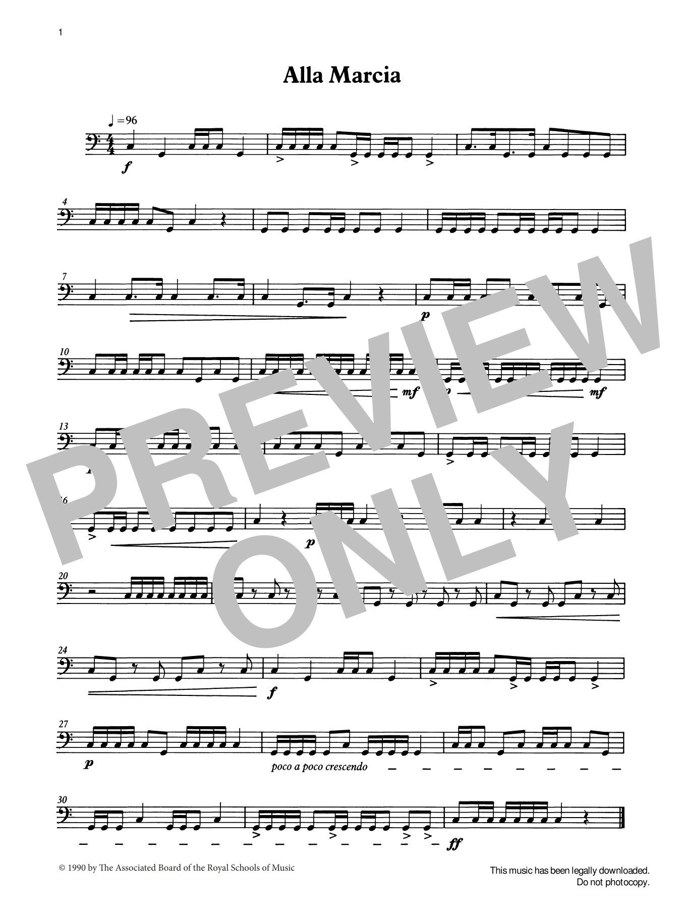 Download Ian Wright Alla Marcia from Graded Music for Timpa Sheet Music