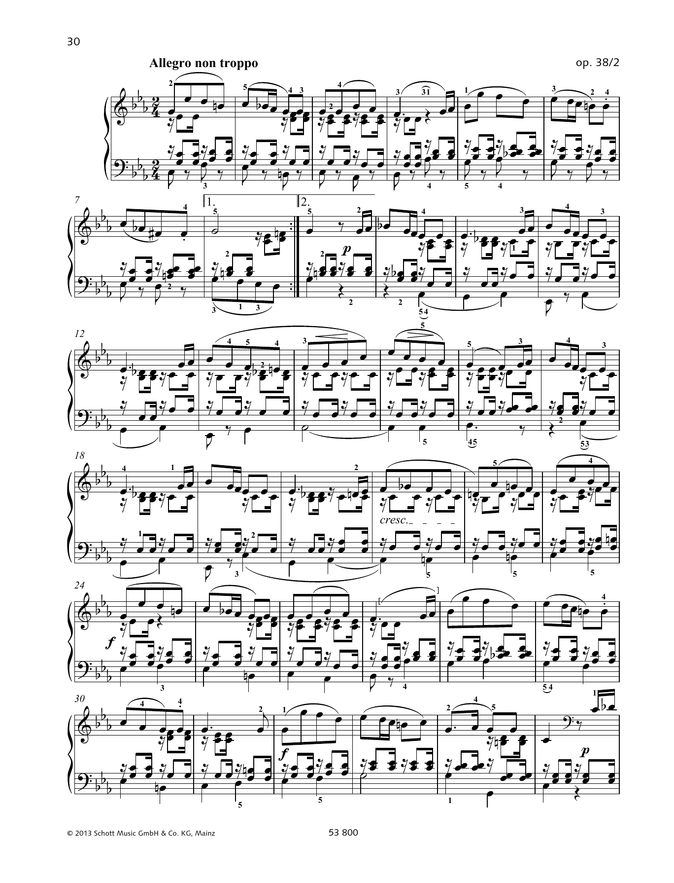 Download Felix Mendelssohn Bartholdy Allegro non troppo Sheet Music