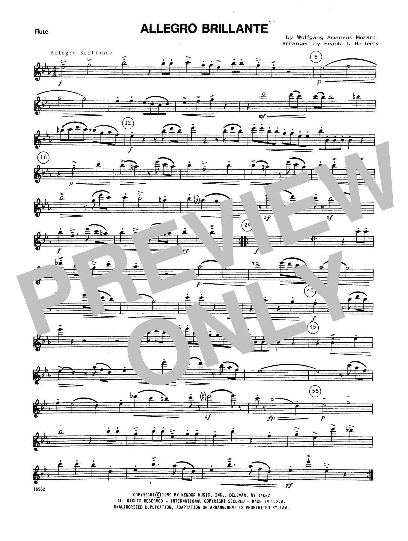 Download Frank J. Halferty Allegro Brillante - Flute Sheet Music