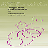 Download or print Allegro From Divertimento #6 (arr. Frank Halferty) - Flute Sheet Music Printable PDF 2-page score for Classical / arranged Woodwind Ensemble SKU: 404795.