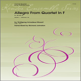 Download or print Allegro From Quartet In F (K. 168, Mvt. 4) - Bb Bass Clarinet Sheet Music Printable PDF 3-page score for Classical / arranged Woodwind Ensemble SKU: 359910.