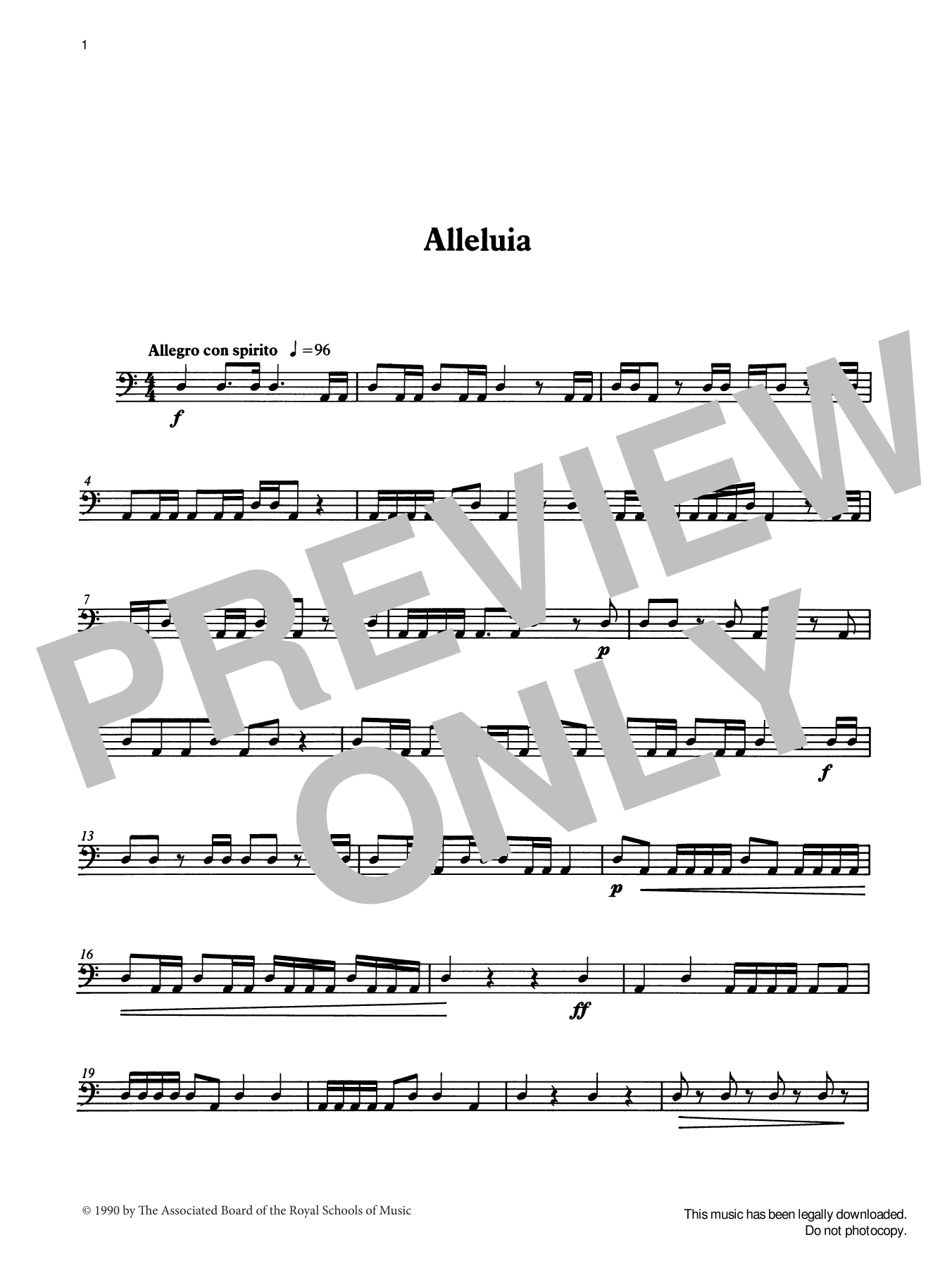 Download Ian Wright Alleluia from Graded Music for Timpani, Sheet Music