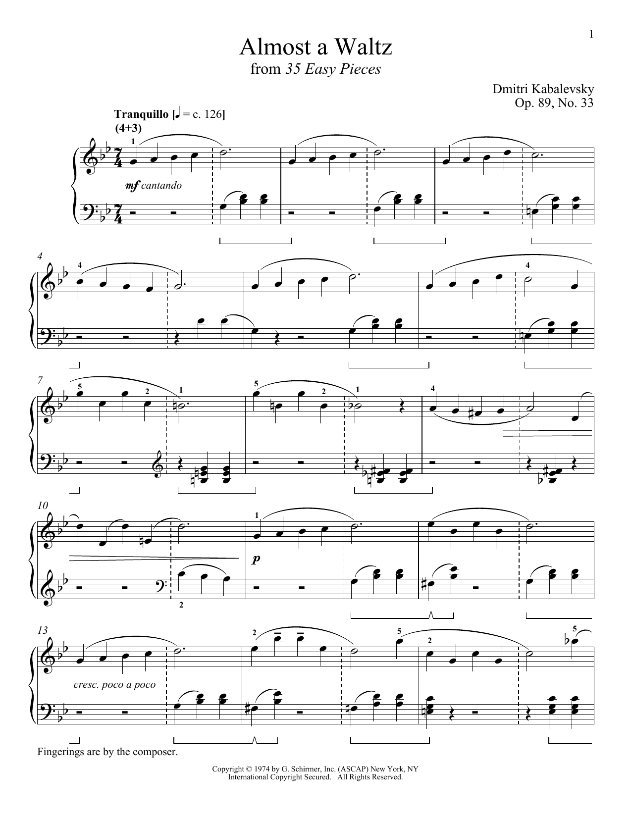 Download Richard Walters Almost A Waltz Sheet Music