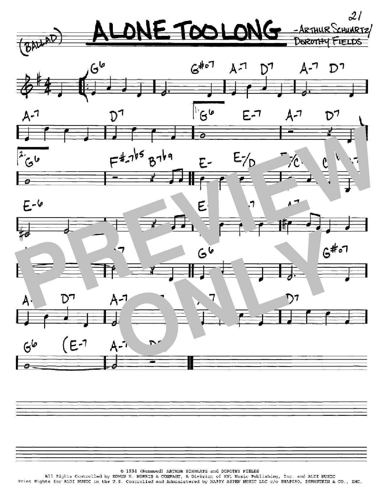 Download Nat King Cole Alone Too Long Sheet Music