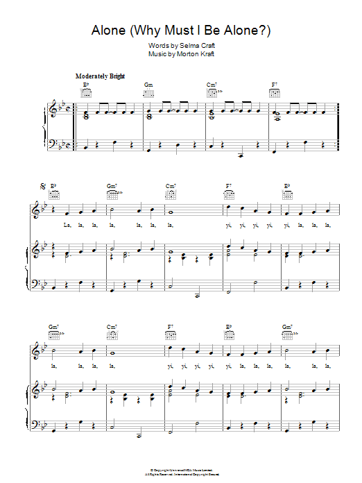 Download The Shepherd Sisters Alone (Why Must I Be Alone) Sheet Music
