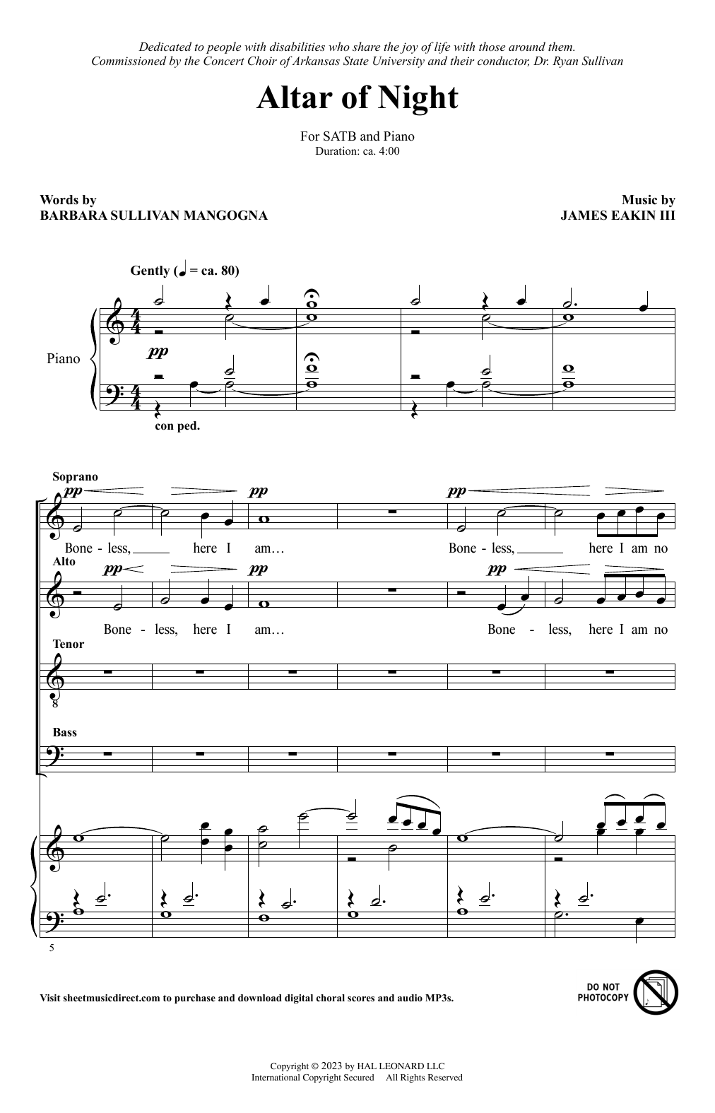 Download James Eakin III Altar Of Night Sheet Music