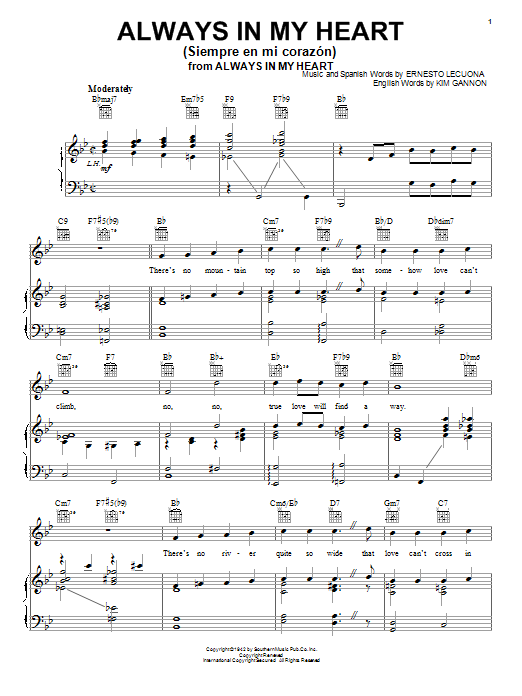 Glenn Miller Always In My Heart (Siempre En Mi Corazon) sheet music notes printable PDF score