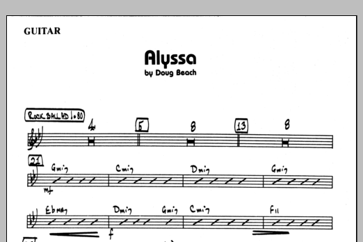 Download Doug Beach Alyssa - Guitar Sheet Music
