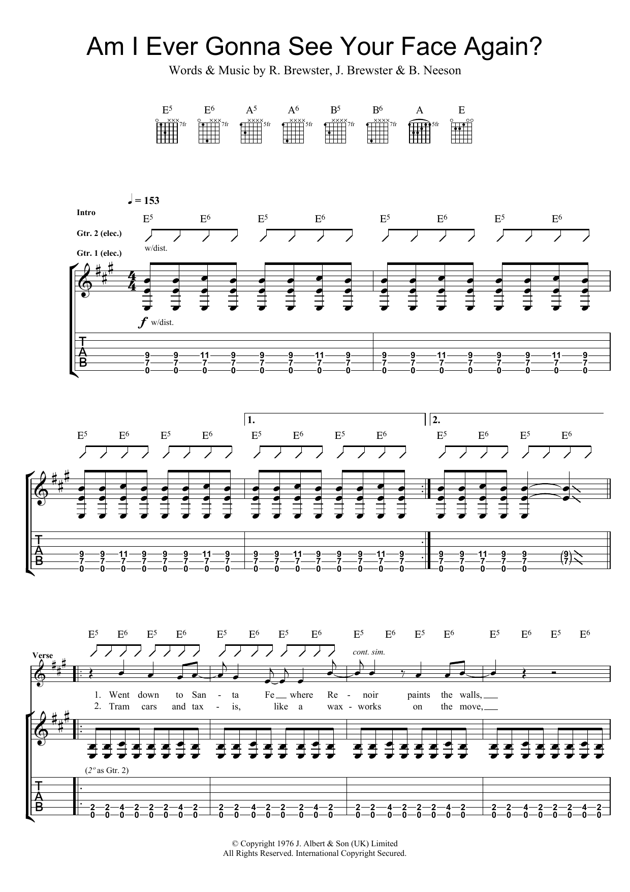 Download The Angels Am I Ever Going To See Your Face Again Sheet Music