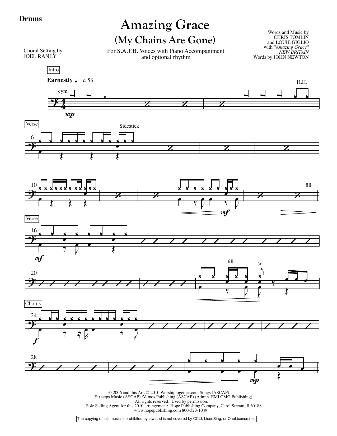 Download Joel Raney Amazing Grace (My Chains Are Gone) - Dr Sheet Music