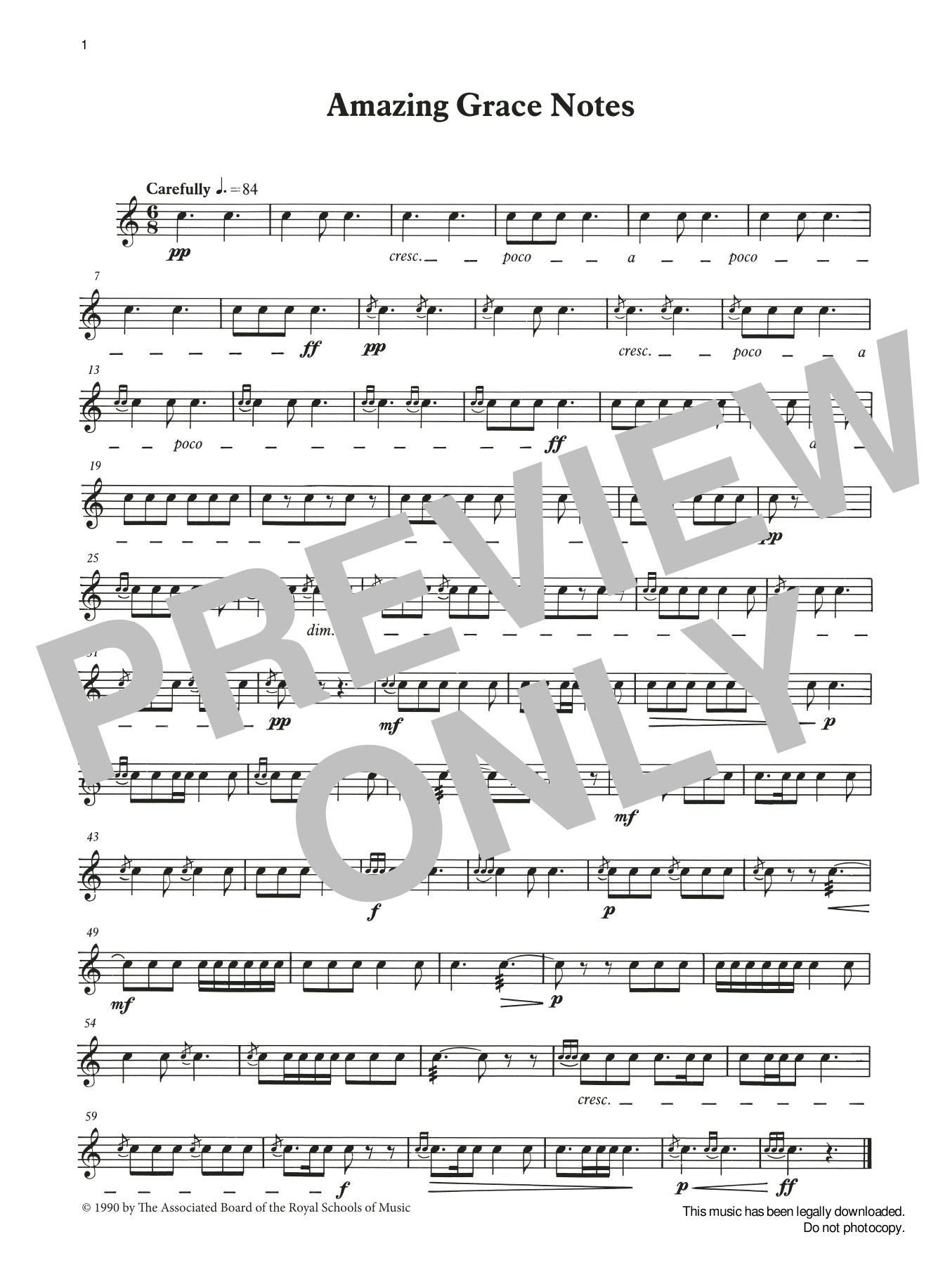 Download Ian Wright and Kevin Hathaway Amazing Grace Notes from Graded Music f Sheet Music