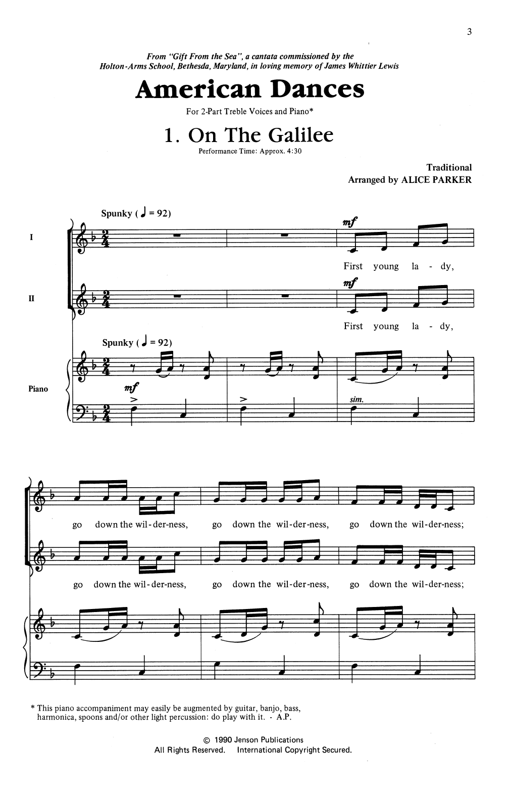 Download Alice Parker American Dances (Collection) Sheet Music