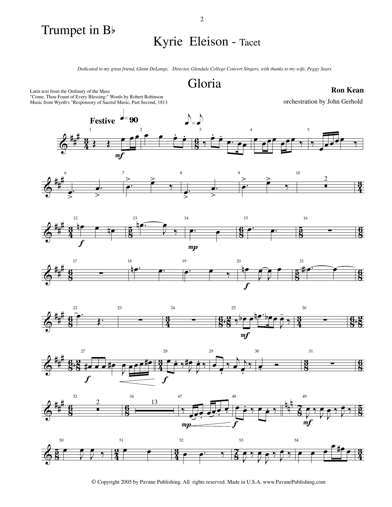 Download Ron Kean American Mass (Chamber Orchestra) (arr. Sheet Music