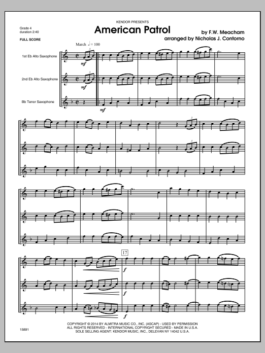 Download Nick Contorno American Patrol - Conductor Score (Full Sheet Music