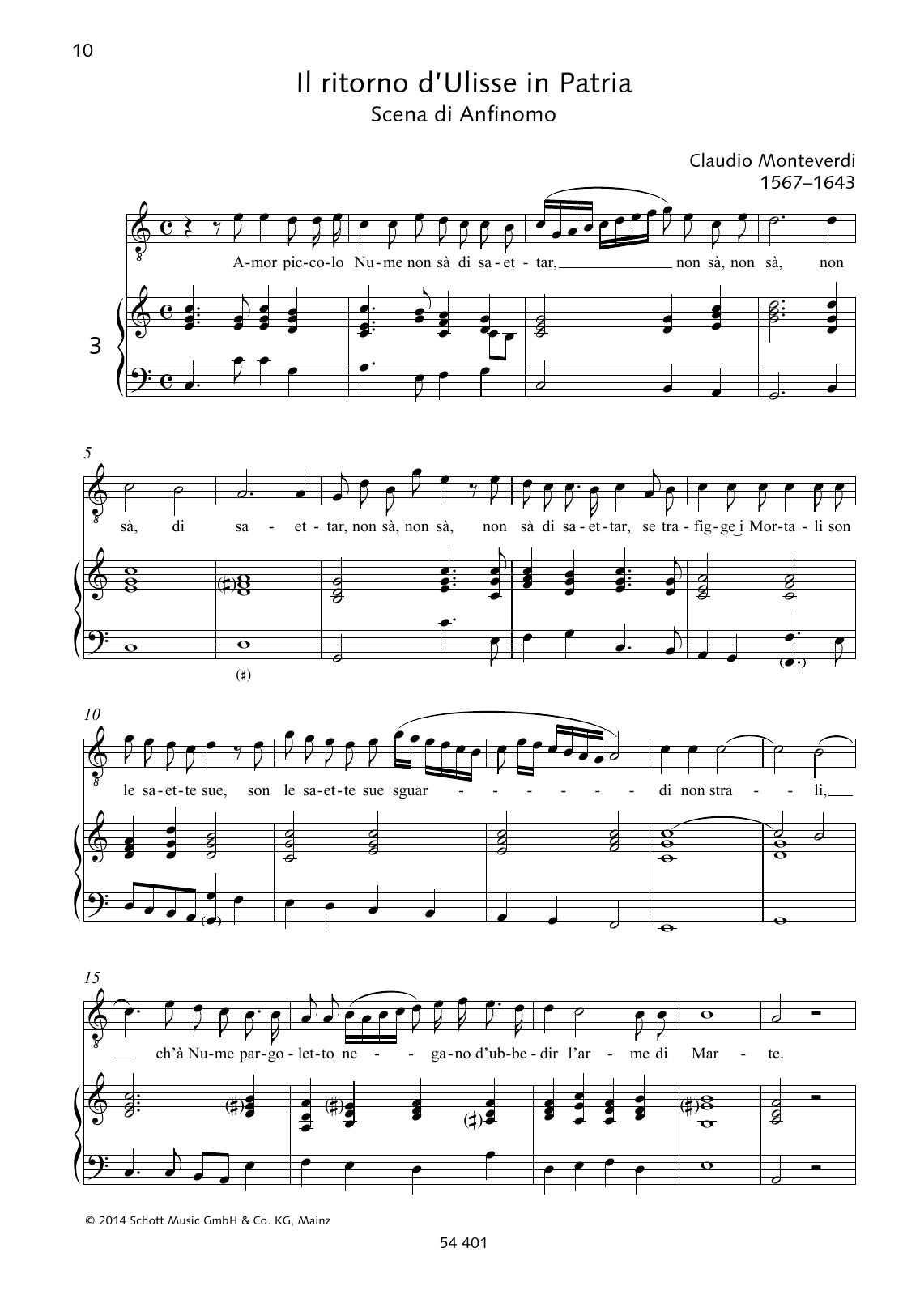 Download Claudio Monteverdi Amor piccolo Nume non sà di saettar Sheet Music