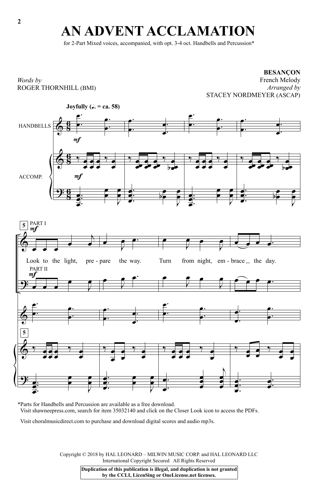 Download Stacey Nordmeyer An Advent Acclamation Sheet Music