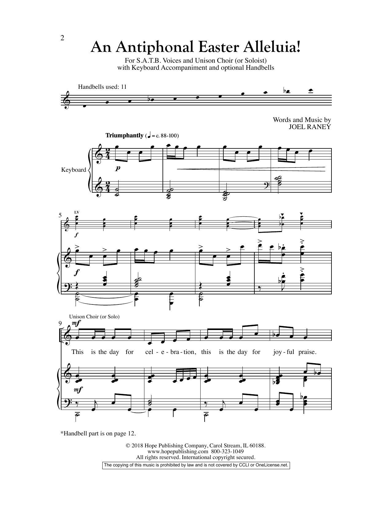 Download Joel Raney An Antiphonal Easter Alleluia! Sheet Music