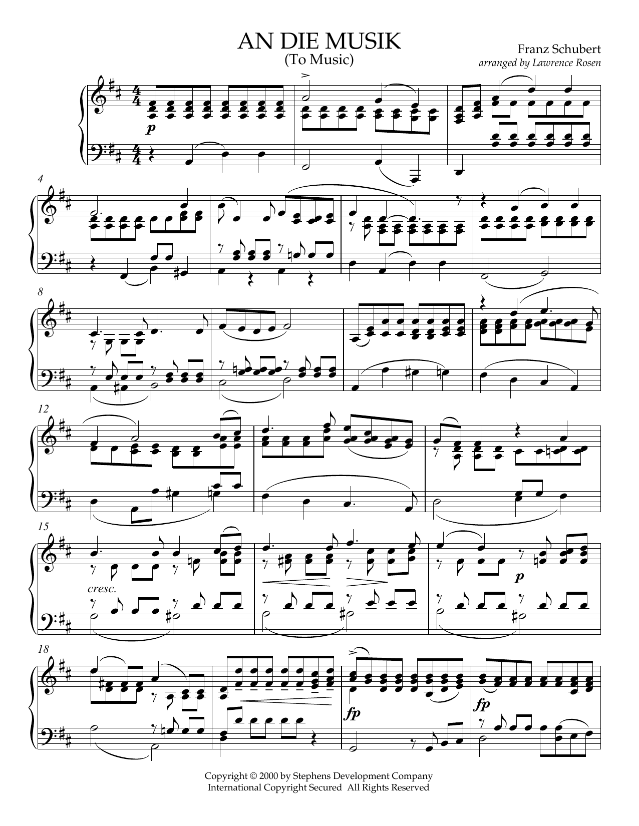Download Franz Schubert An Die Musik (To Music) Sheet Music