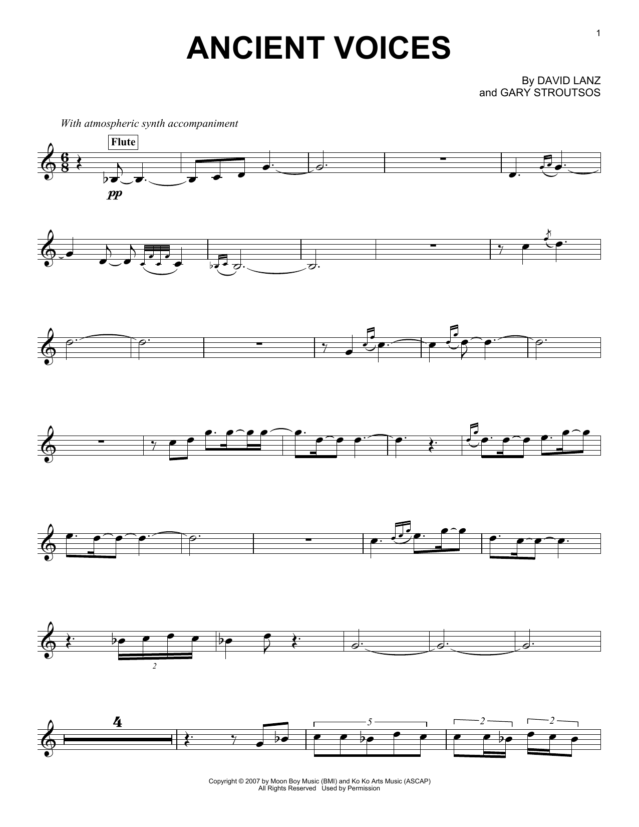 Download David Lanz & Gary Stroutsos Ancient Voices Sheet Music