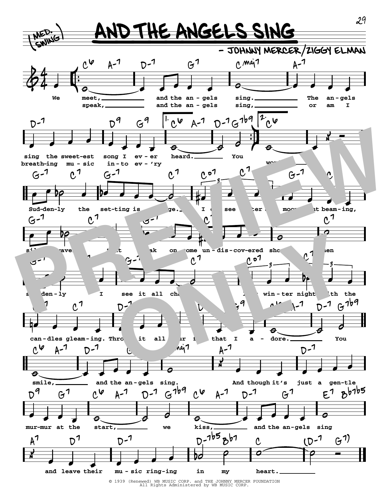 Download Benny Goodman And The Angels Sing (Low Voice) Sheet Music