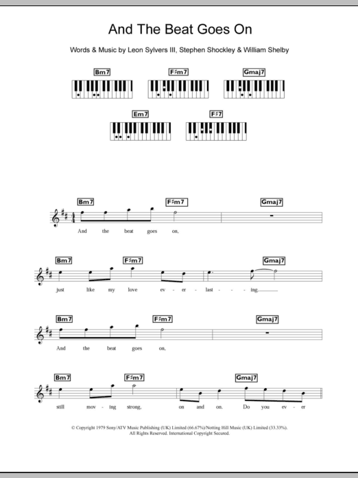 Download The Whispers And The Beat Goes On Sheet Music