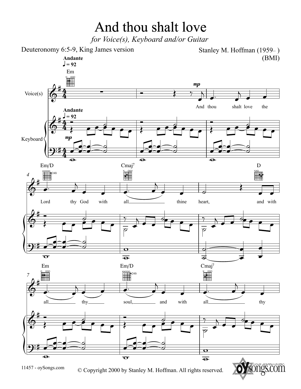 Download Stanley F. Hoffman And Thou Shalt Love Sheet Music