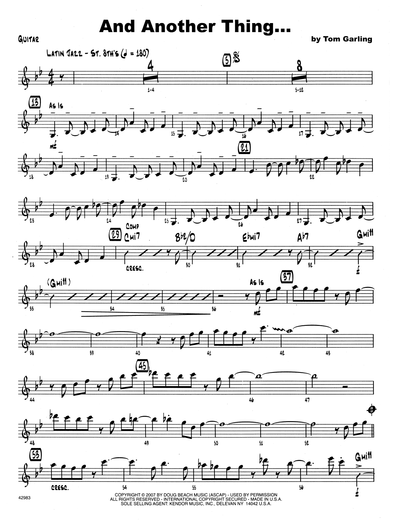 Download Tom Garling And Another Thing - Guitar Sheet Music