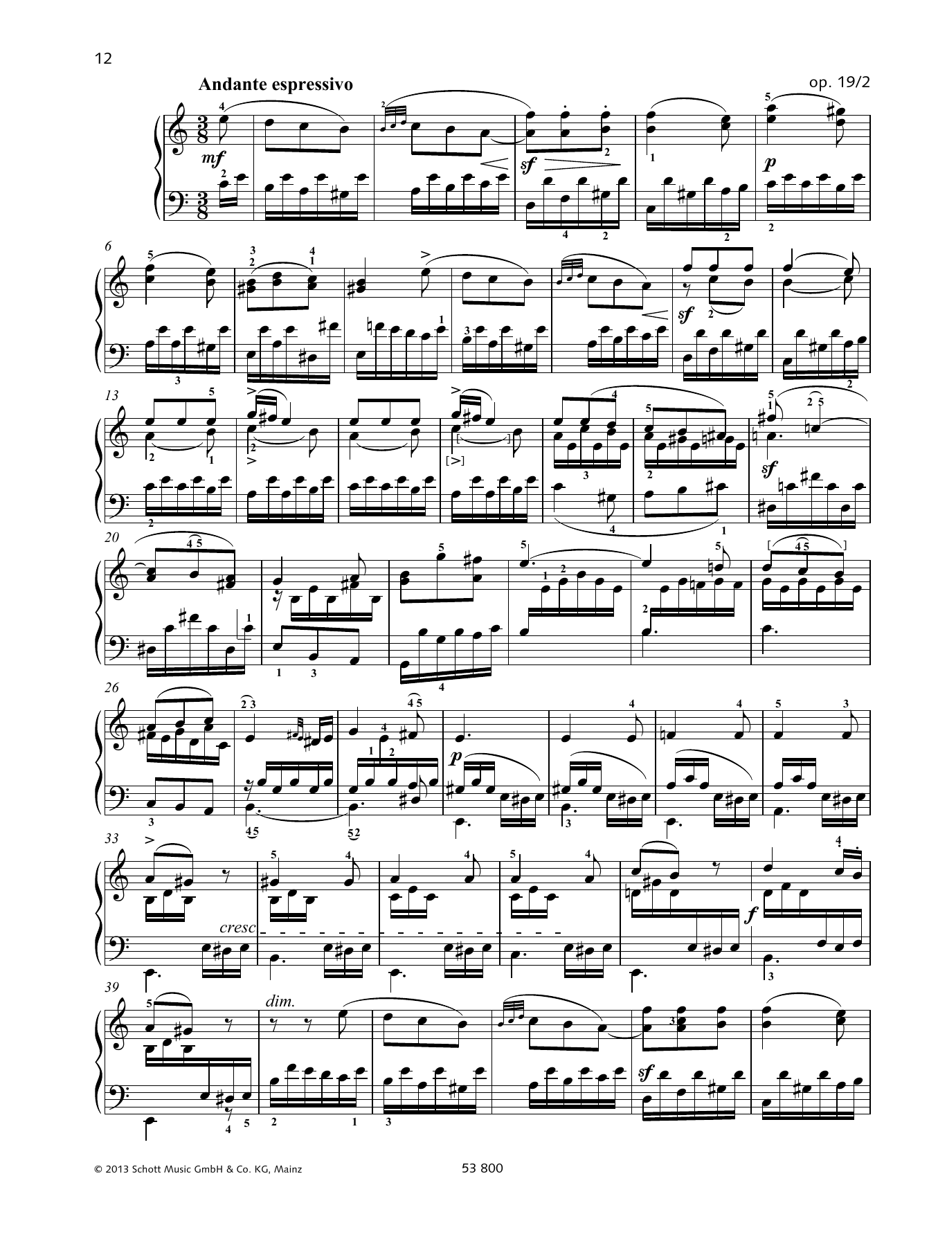 Download Felix Mendelssohn Bartholdy Andante espressivo Sheet Music