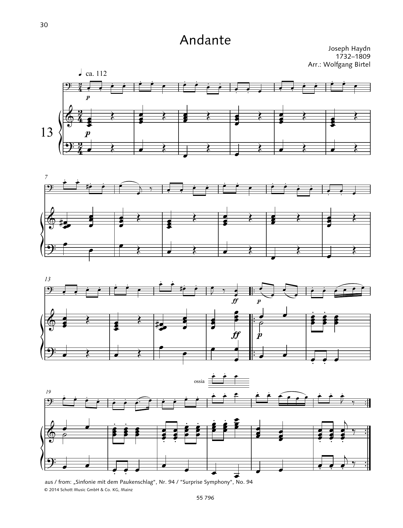 Download Joseph Haydn Andante Sheet Music