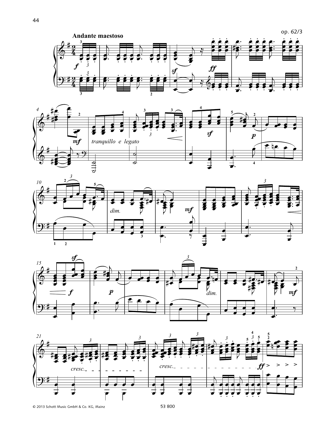 Download Felix Mendelssohn Bartholdy Andante maestoso Sheet Music