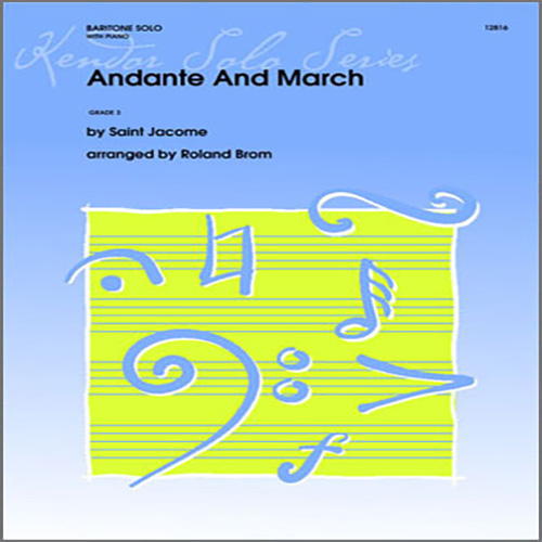 Download Brom Andante And March - Solo Baritone B.C. Sheet Music and Printable PDF Score for Brass Solo