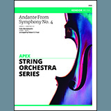 Download or print Andante From Symphony No. 4 - Bass Sheet Music Printable PDF 2-page score for Classical / arranged Orchestra SKU: 315838.