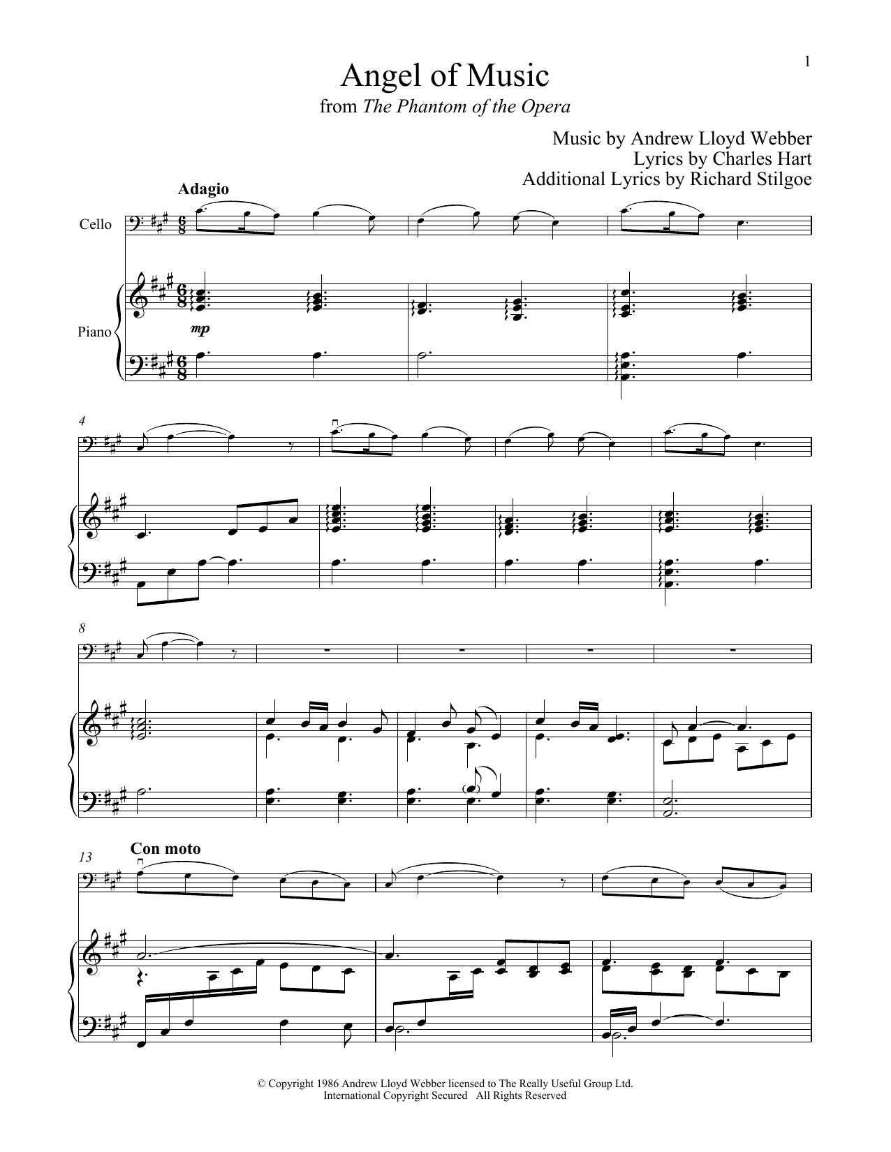 Download Andrew Lloyd Webber Angel Of Music (from The Phantom of The Sheet Music