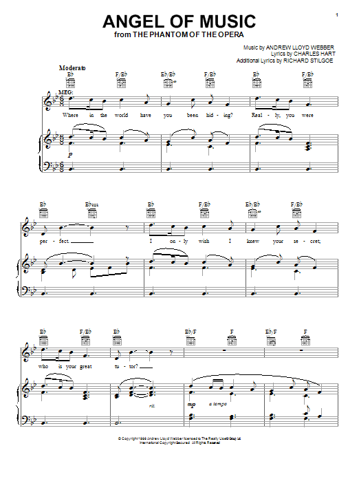 Download Andrew Lloyd Webber Angel Of Music (from The Phantom Of The Sheet Music