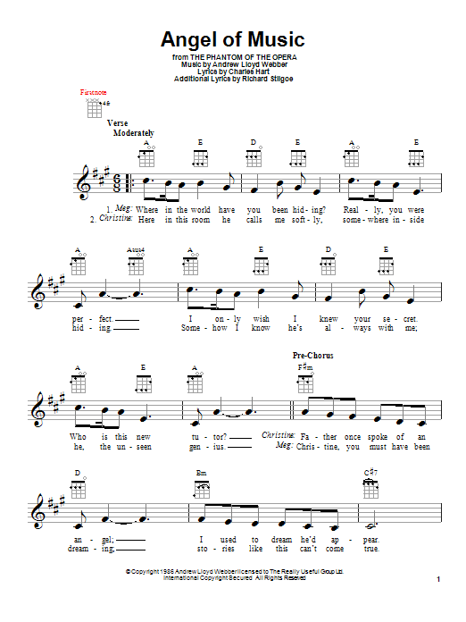 Download Andrew Lloyd Webber Angel Of Music (from The Phantom Of The Sheet Music