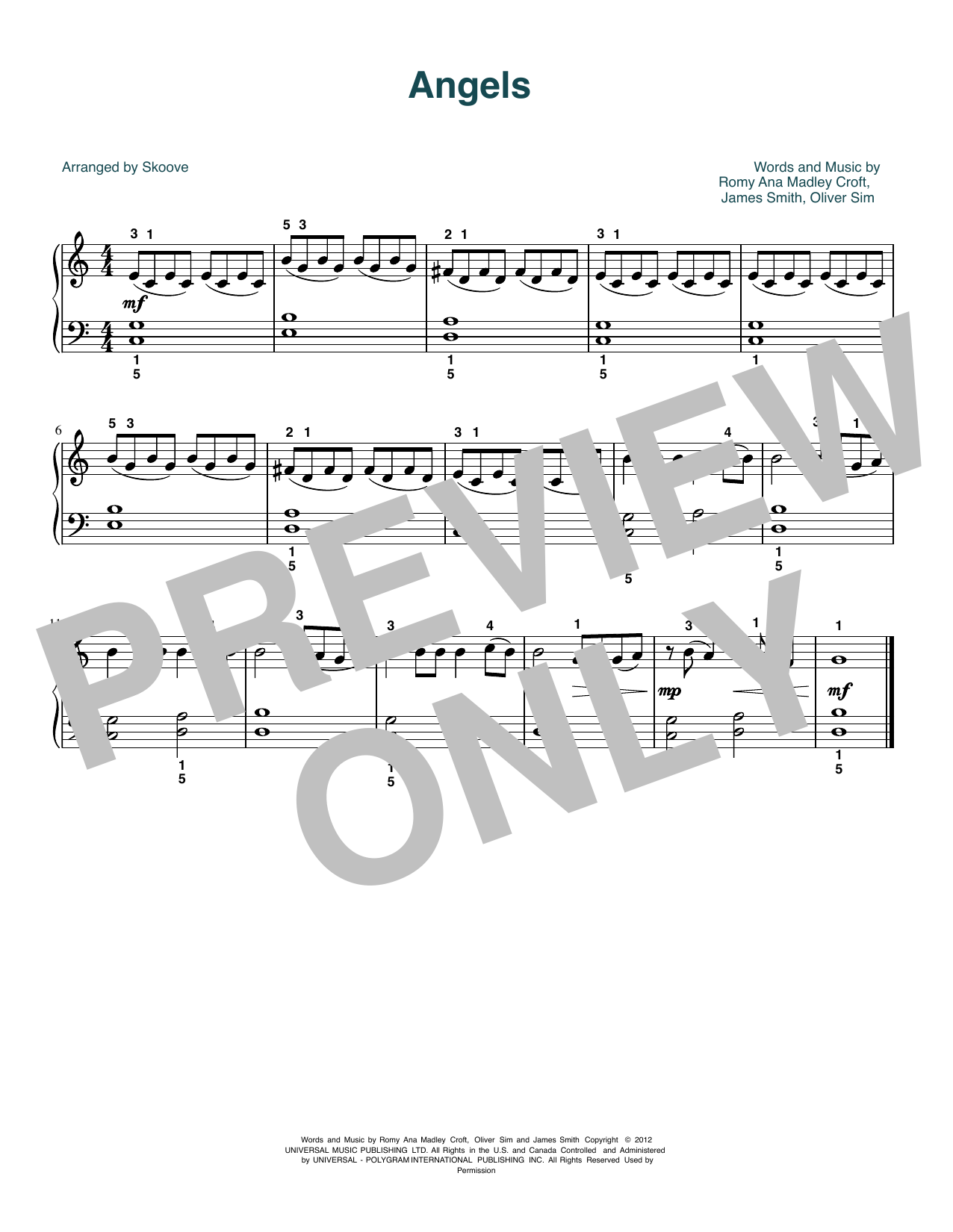 Download The XX Angels (arr. Skoove) Sheet Music