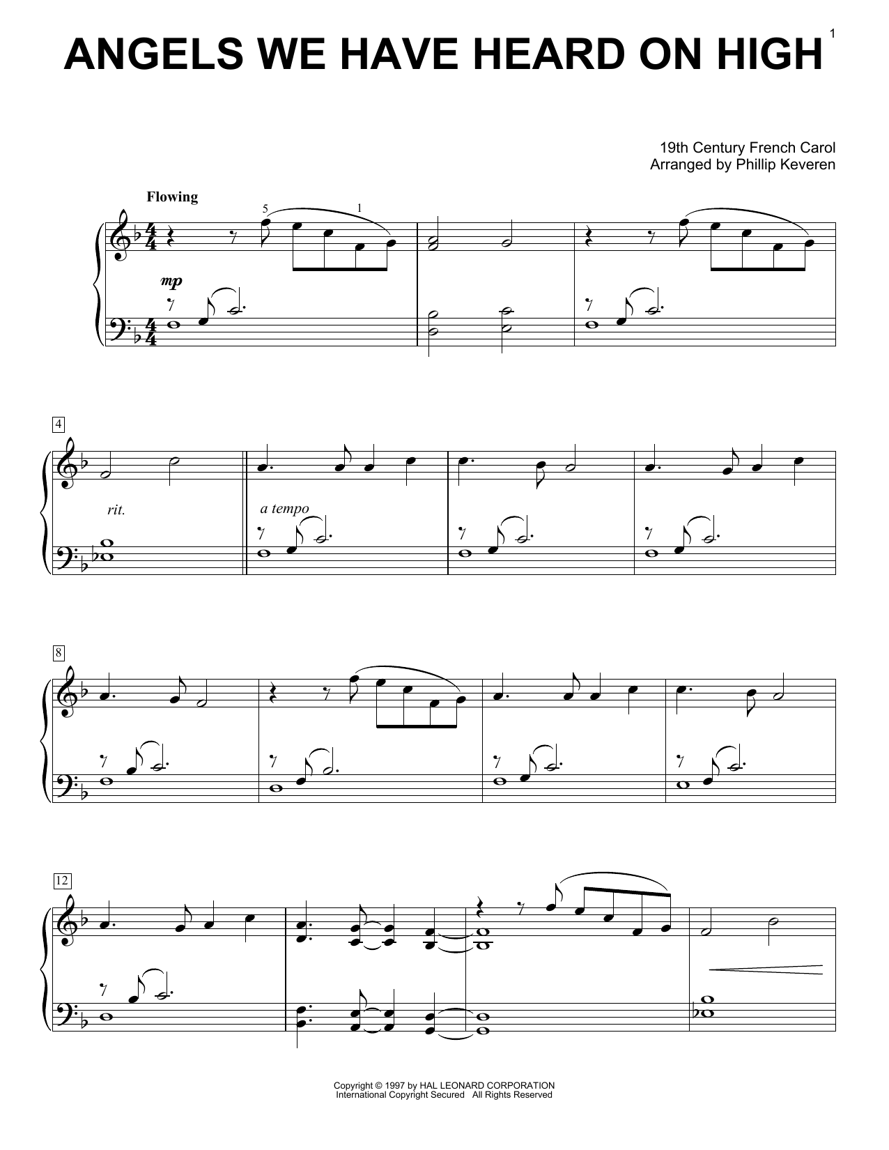 Download Traditional French Carol Angels We Have Heard On High (arr. Phil Sheet Music