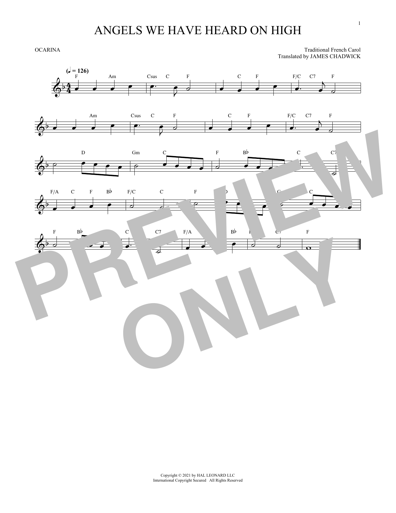 Download Traditional French Carol Angels We Have Heard On High Sheet Music