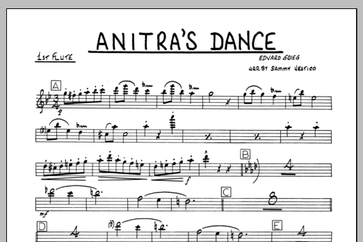 Download Sammy Nestico Anitra's Dance - 1st Flute Sheet Music